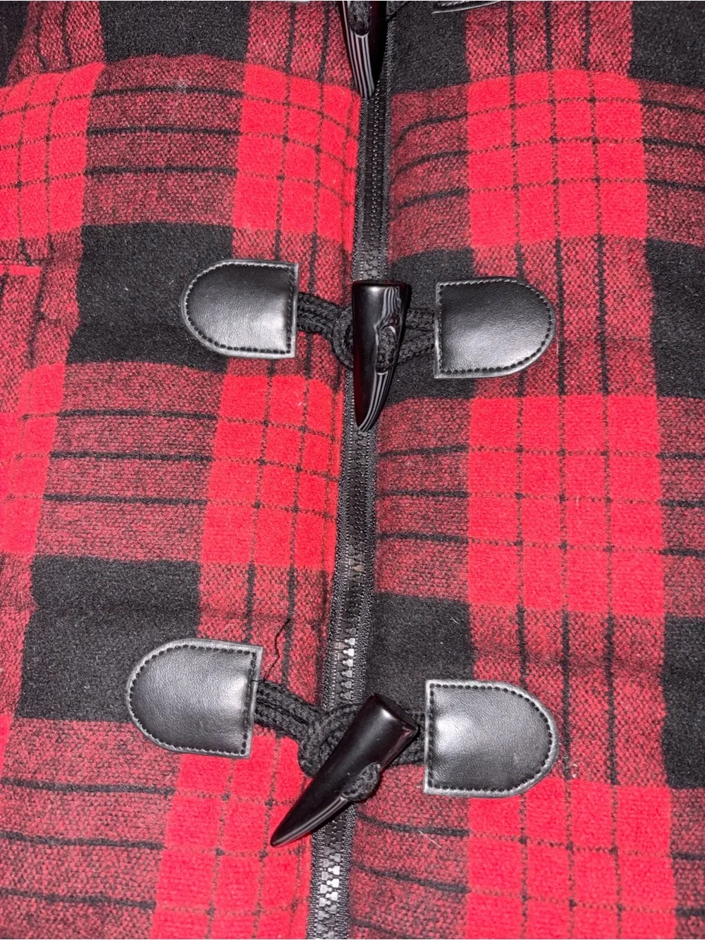 Ruff Hewn Buffalo Plaid Red & Black Quilted Puffer Vest | Cozy Cabin | Sz Large - Picture 6 of 16